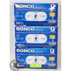 3 BOXES OF RONCO BLURITE PLUS NITRILE EXAMINATION