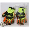 Image 1 : TWO PAIRS OF HIGH VISIBILITY " T-REX" GLOVES SZ XL MADE