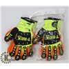 Image 1 : TWO PAIRS OF HIGH VISIBILITY " T-REX" GLOVES SZ XL MADE