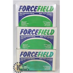 3X BOXES OF VINYL EXAMINATION GLOVES