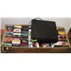Image 1 : VCR WITH BOX OF OVER 75 VCR TAPES.