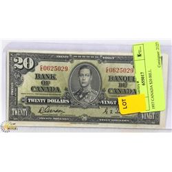 1937 CANADIAN $20 BILL