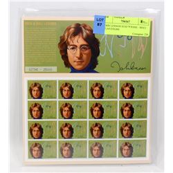 JOHN LENNON STAMP PANE - MALI 27,345/250,000.