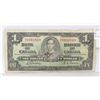 Image 1 : 1937 CANADIAN $1 BANKNOTE.