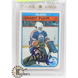 GRANT FUHR AUTOGRAPHED OPC ROOKIE CARD WITH PROAM