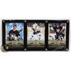 Image 1 : 3 FRAMED SIDNEY CROSBY FIRST YEAR CARDS -