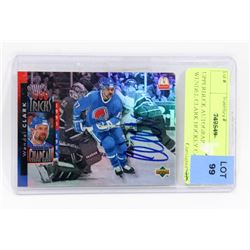 WENDEL CLARK AUTOGRAPHED UPPERDECK CARD