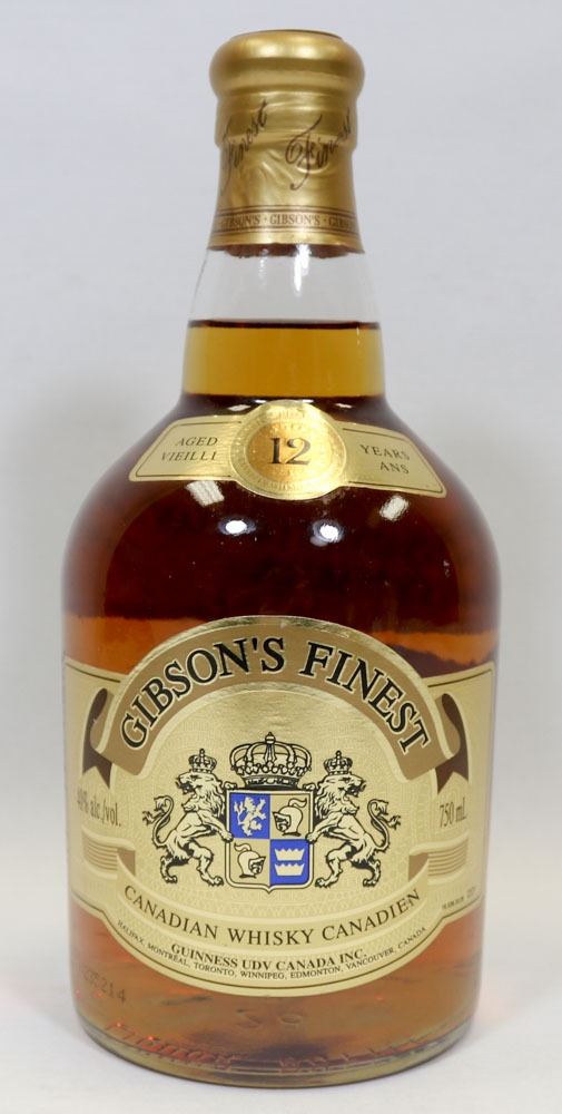 GIBSONS 12 YEAR CANADIAN WHISKEY 750ML, 40.