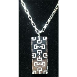 AUTHENTIC GUCCI .925 SILVER DESIGNER PENDANT ON