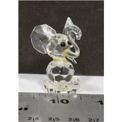 BOHEMIA CRYSTAL ELEPHANT FIGURE RETIRED