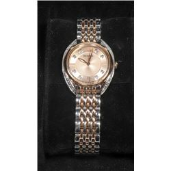 NEW BULOVA 8 DIAMONDS TWO TONE ROSE GOLD WATCH