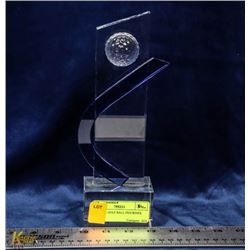 CRYSTAL GOLF BALL FIGURINES.