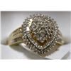 Image 1 : 4) 10K YELLOW GOLD DIAMOND RING,
