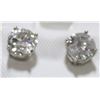 Image 1 : 8) 14K WHITE GOLD DIAMOND STUD EARRINGS,