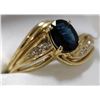 Image 2 : 10) 14K YELLOW GOLD SAPPHIRE AND DIAMOND RING,