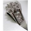 Image 3 : 13) 14K WHITE GOLD DIAMOND RING,