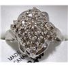 Image 1 : 17) 10K WHITE GOLD DIAMOND RING,