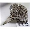 Image 2 : 17) 10K WHITE GOLD DIAMOND RING,