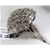 Image 3 : 17) 10K WHITE GOLD DIAMOND RING,