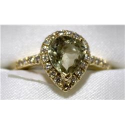 20) 14K YELLOW GOLD ZULTANITE AND DIAMOND RING,