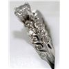 Image 3 : 21) 14K WHITE GOLD DIAMOND 2PC RING SET,