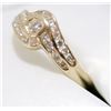 Image 4 : 22) 14K YELLOW DIAMOND RING,