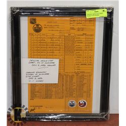 ORIGINAL MEDIA STAT SHEET OILERS VS ISLANDERS