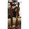 Image 1 : 2 PIECES OF CUBAN FOLK ART-LADY 27" TALL, MAN 28"