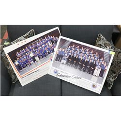 LOT OF 2 1992-1993/1993-1994 OILERS LINEUP