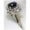 Image 3 : 26) 14K WHITE GOLD SAPPHIRE AND DIAMOND RING,