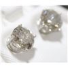 Image 2 : 27) 14K WHITE GOLD DIAMOND STUD EARRINGS,
