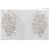 Image 1 : 31) 14K WHITE GOLD DIAMOND EARRINGS,
