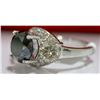 Image 5 : 35) 14K WHITE GOLD BLACK DIAMOND RING,