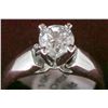 Image 2 : 40) 10K WHITE GOLD DIAMOND SOLITAIRE RING,