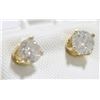 Image 2 : 46) 10K YELLOW GOLD DIAMOND STUD EARRINGS,