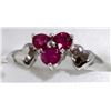 Image 1 : 47) 10K WHITE GOLD RUBY RING,