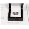 Image 1 : STAMPED 925 SILVER DIAMOND RING, WITH COA