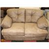 Image 1 : LIGHT BROWN FABRIC 66" LOVE SEAT