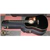 Image 1 : IBANEZ BLACK ACOUSTIC GUITAR WITH HARD CASE.