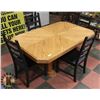 Image 1 : SOLID OAK DINING TABLE 66 X 42 WITH 4 CHAIRS