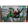 Image 1 : HULK VS DEADPOOL ACTION SCENE ON CANVAS