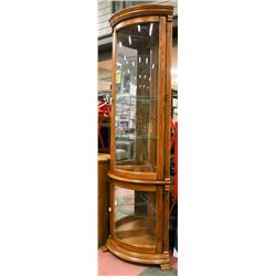 CORNER CURIO CABINET (14"X76.5").