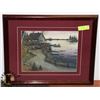 Image 1 : SERENE LAKE COTTATE FRAMED PICTURE, DOUBLE MATTED