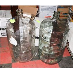 LOT OF 2 GLASS CARBOYS