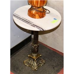 MARBLE TOP END TABLE (15"X21").
