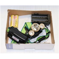 TACTICAL HEADLAMP WITH LITHIUM ION BATTERIES AND