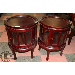 SET OF 20" CIRCULAR SHOW CASE CABINETS WITH
