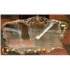 Image 1 : ORNATE BRASS TONE MIRROR.