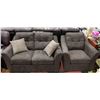 NEW GREY FABRIC LOVE SEAT 60" WITH CHAIR 39"