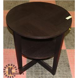 IKEA BLACK-BROWN END TABLE (24"X24").